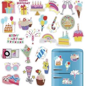 Colorful Birthday Party Magnet Set
